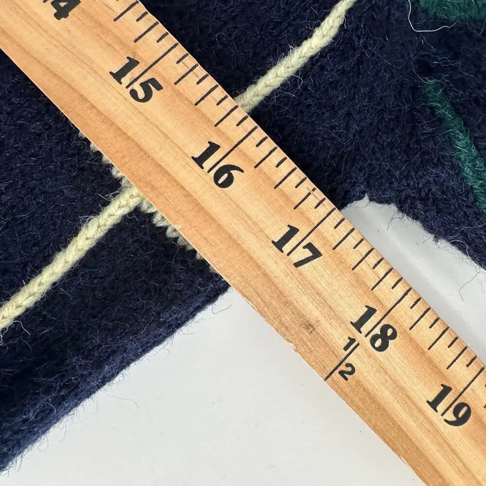 Garland Hong Kong‎ Dad Style Dark Blue Grid Check Pattern Sweater Adult Window